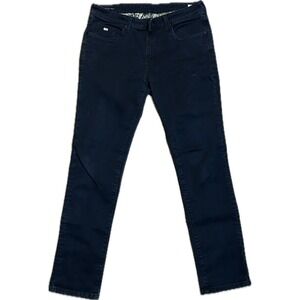 Ed Hardy Skuller Mens Dark Wash Slim Straight Jeans EHJN0435 Black Blue